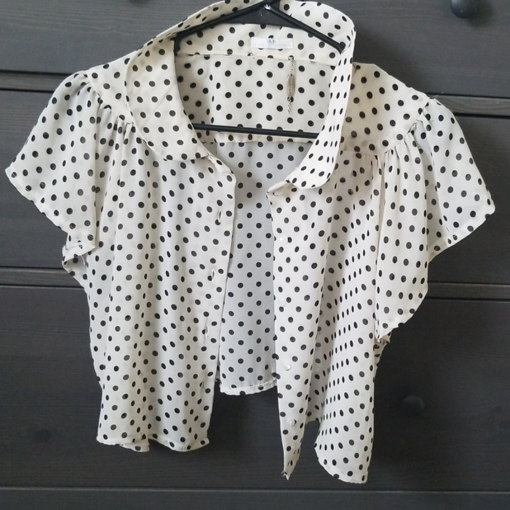 Poke o dot blouse